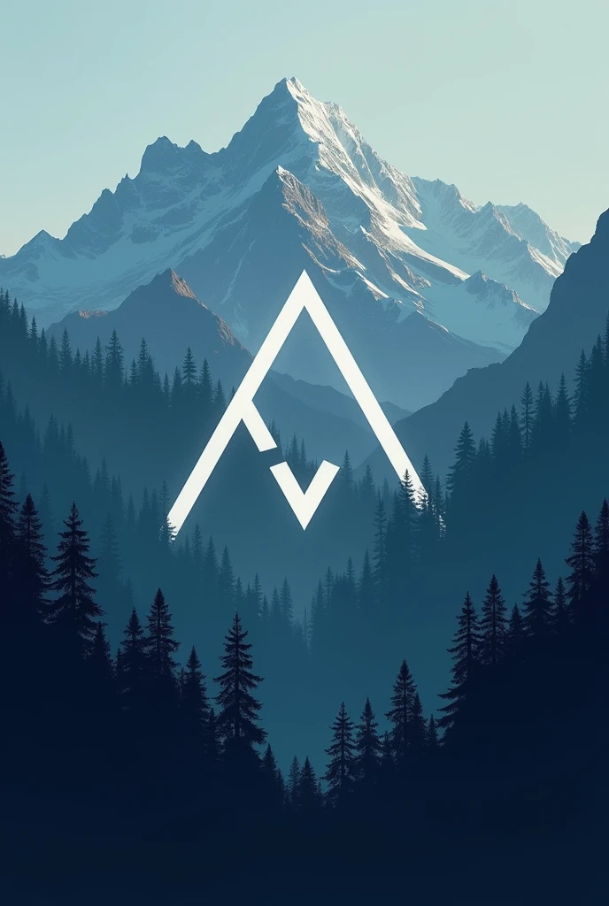 Logo with mountain , shows letters A and X hide in it, letter X can hide in the gap of mountains , Ambient Xperience ,