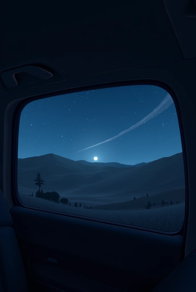 Night time land in close car back sheet