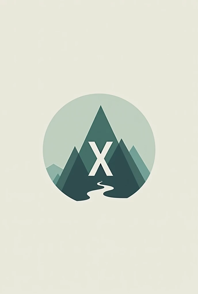 Logo design ,shows letters A and X hide in it, letter X can hide in the gap of mountains , Ambient Xperience , travel related company
