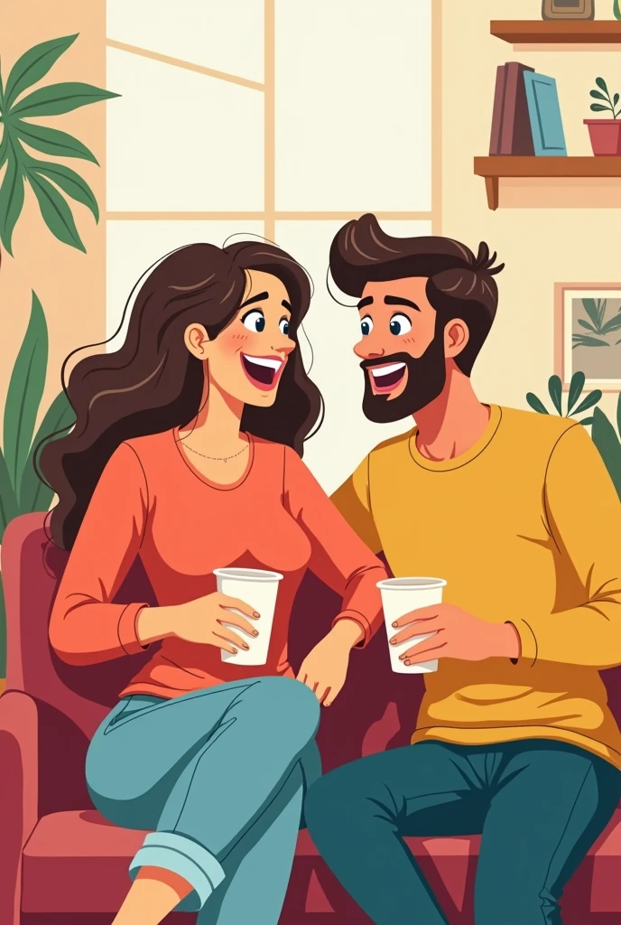 Man and woman friends, funny moments book cover