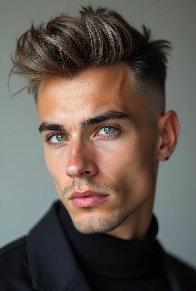 create man with gradient haircut
