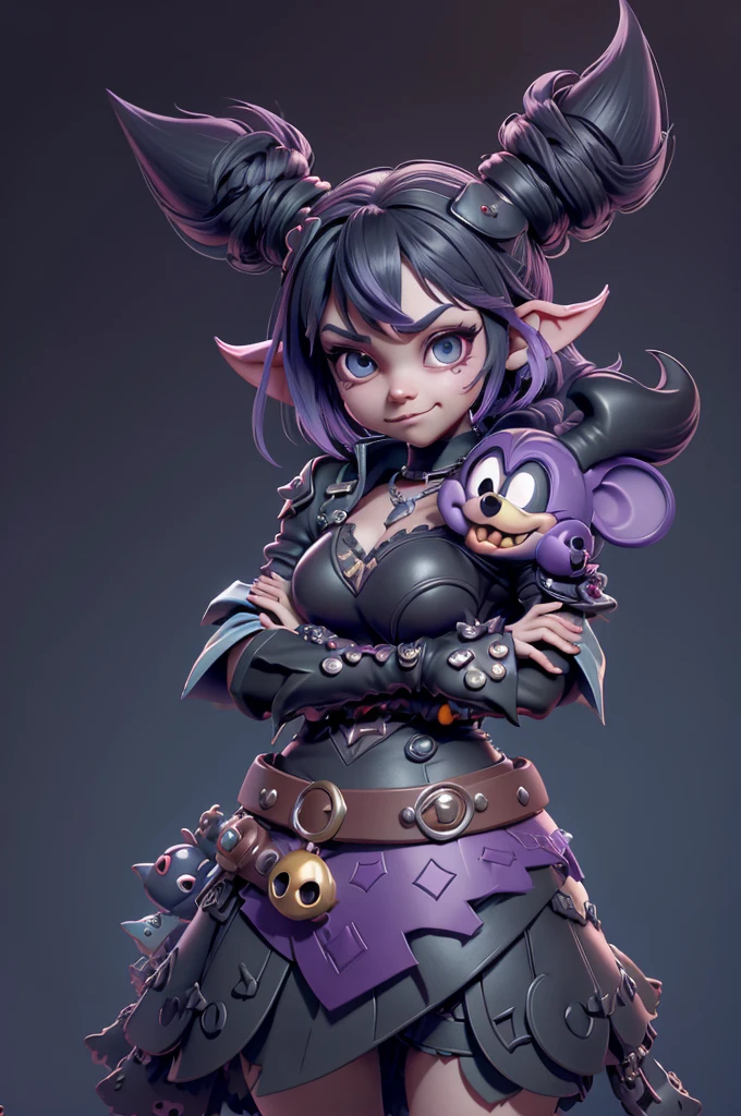 kingdom hearts style monsters, animal-based,3d style, shadown monster, Demons, darkness monster, rayman legends, mickey mouse character style, girl, kingdom hearts, covered by a cover, cold and cheerful colors, carrying magic sword, dark mouse in around, (Raytrace), big boobs,covered by a cover, language