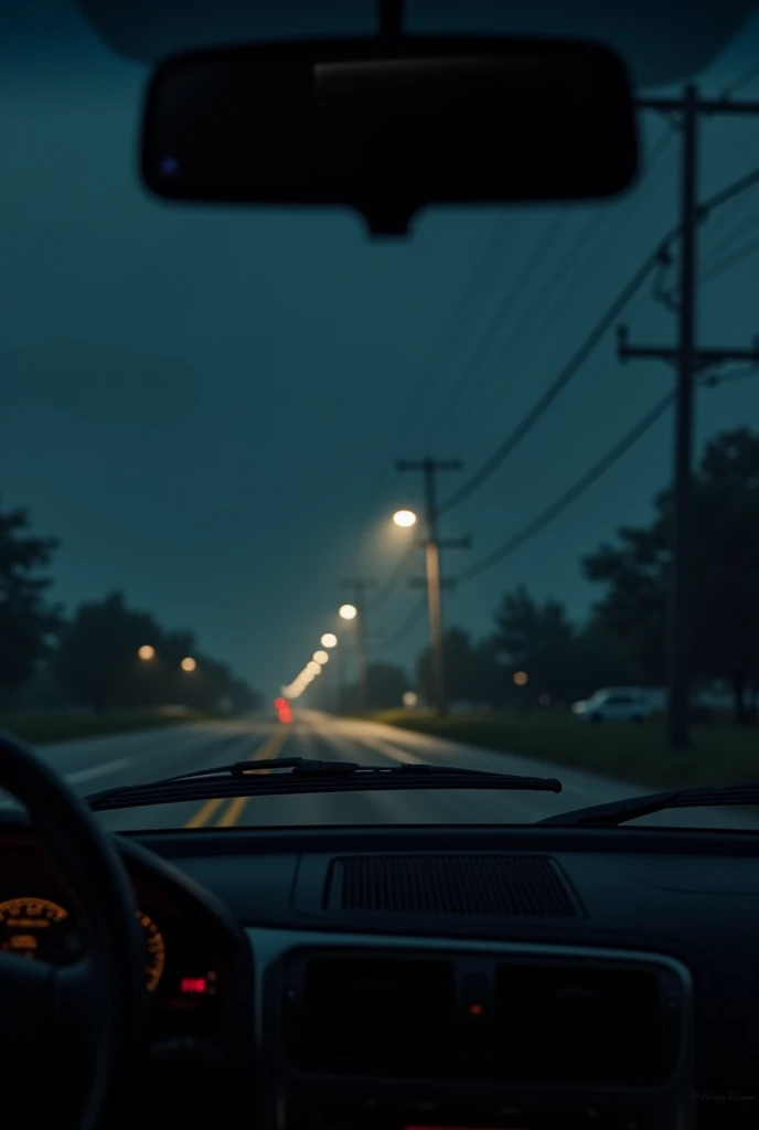 Night time land in close car front sheet