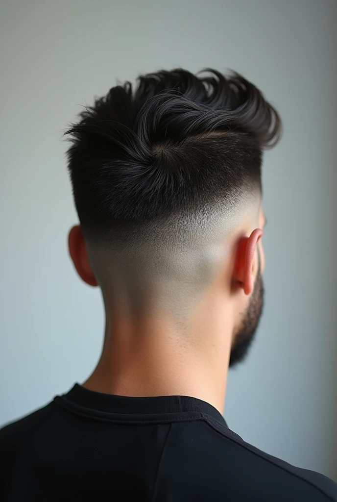 create photo of the back of a man's head with a gradient cut