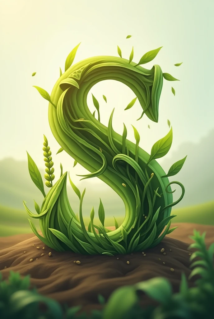 Make me a logo with the letter S, that has to do with agriculture