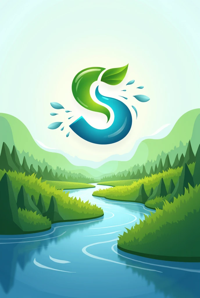 Make me a logo with the letter S, that has to do with agriculture and water