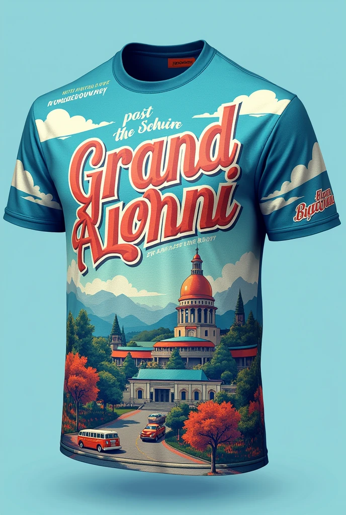 Generate a shirt design for alumni homecoming
Generate an image
Shirt color: sky blue
PIS 8th Grand Alumni Homecoming Theme:
"Eskwelahan nga gintikangan, kaangayan pagkasarayoan."
