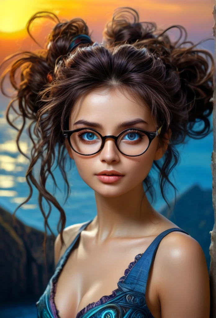 omeone wrote a notepad with a heart on it and a pair of glasses, notebook, large)}], cutie, [ forgetful ], fanart, special, doodle, [ realistic photo ]!!, [ [ hyperrealistic ] ], cute, on a notebook page, colored, wallpaper”, beautiful image, you're something special, childhood memory, beutiful, header text”,view from height,full-body-shot,niobium The Alien Entity Moana, sassiness temper,natural skin textures, hyper realisitc, hyper detailed,Extremely detailed,High contrast, ,Realistic,Ultra Detailed,intricate details,realistic humid skin,extremely intricate,Epic Realistic, Romantic, cinematic style,irina yermolova, messy hair,luminous eyes,extremely detailed, [night landscape],masterpiece,intricate details,faded,eyes extremely detailed, high detailed eyes,32k resolution, Nikon Z9,orc's village of fishers on Li River in  National Forest Park,full body length,mother-of-bismuth TAUN WE from star wars,ominous landscape,flying islands on background in dangerous atmosphere,intricate details,realistic humid skin,extremely intricate details,anatomically correct,faded,eyes extremely detailed, high detailed eyes,UHD,Retina,HDR,natural skin textures, hyper realism, hyper detailed,High contrast,Realism,Ultra Detailed,irina yermolova,close full body shot, masterpiece,faded,32k resolution, Nikon Z9,sunset, a Tim Burton-inspired dreamscape,Bun Hair,(Folk clothes:1.5)