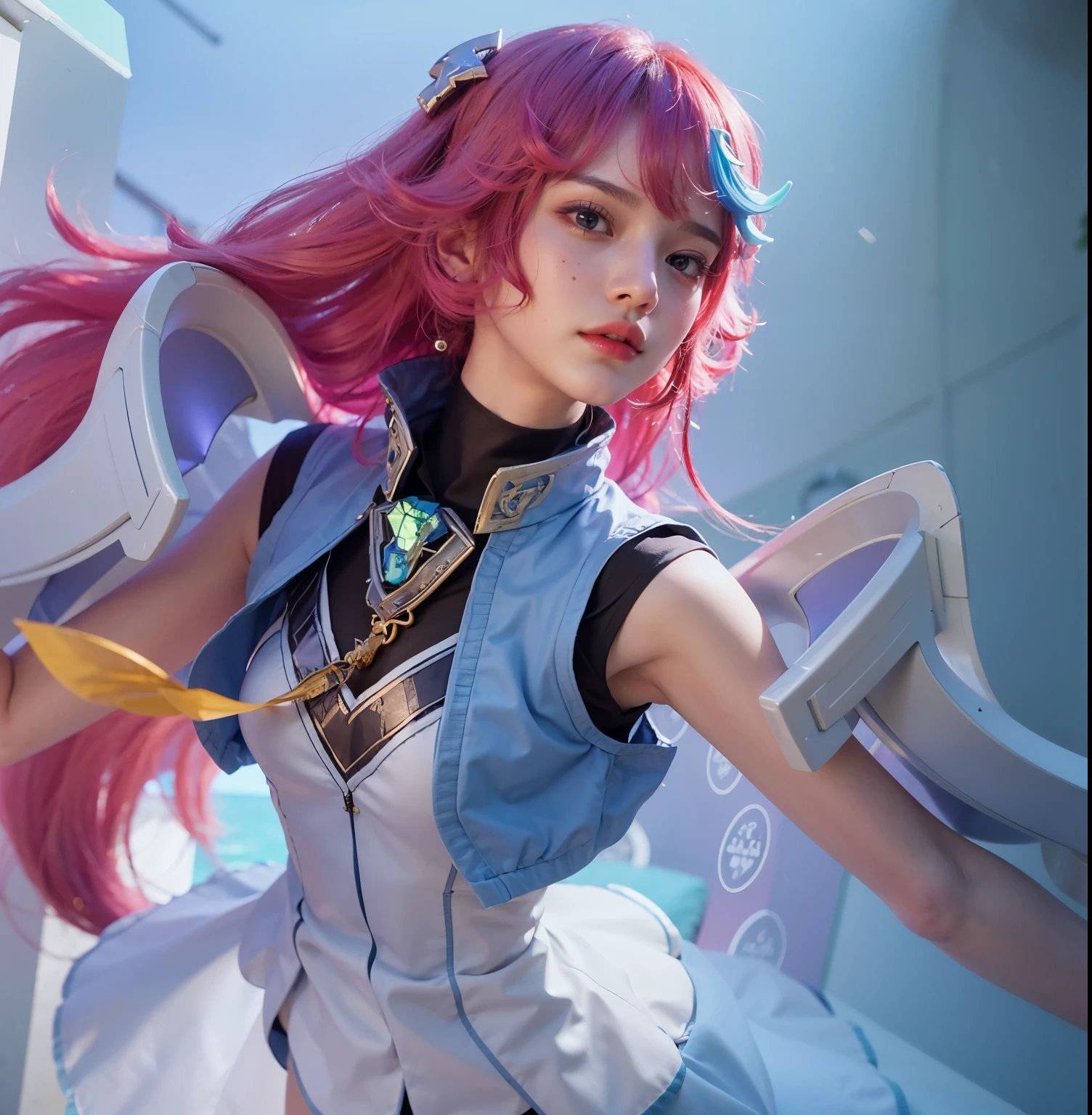 a close up of a girl , detailed strands of hair , big booobs ,  shadowbringers cinematic, 4 k detail fantasy, a beautiful fantasy empress, game cg, xianxia fantasy, xianxia hero, 2. 5 d cgi anime fantasy artwork, cinematic goddess close shot, ruan jia and artgerm, wow 4 k detail fantasy, hyper-detailed fantasy character, high definition, hyper- detailed,perfect, fantastic, detailed facial and body skin texture, detailed vagina (pussy), detailed eyes . ultra realistic, ultra detailed 