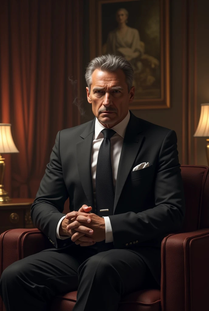 alpha man, smoking a cigarette, BILLIONAIRE, and he is white