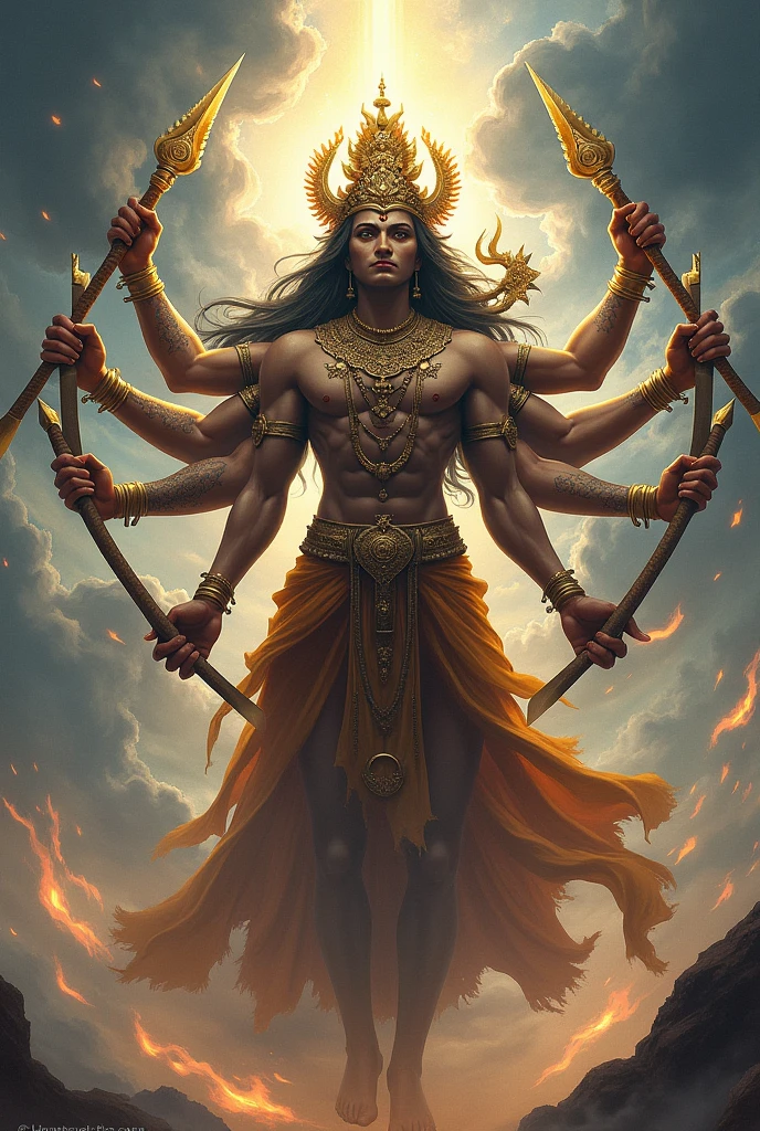 His chief disciple was Bhaironath, a god which have hands withe his weapons