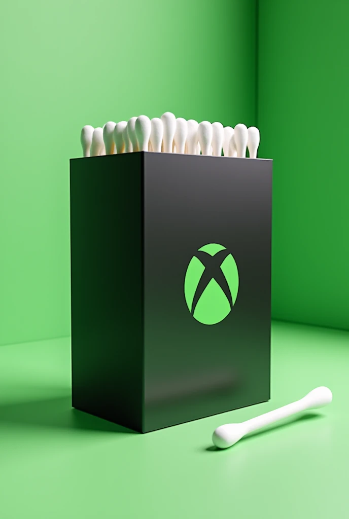 Cotton swab box branded Xbox