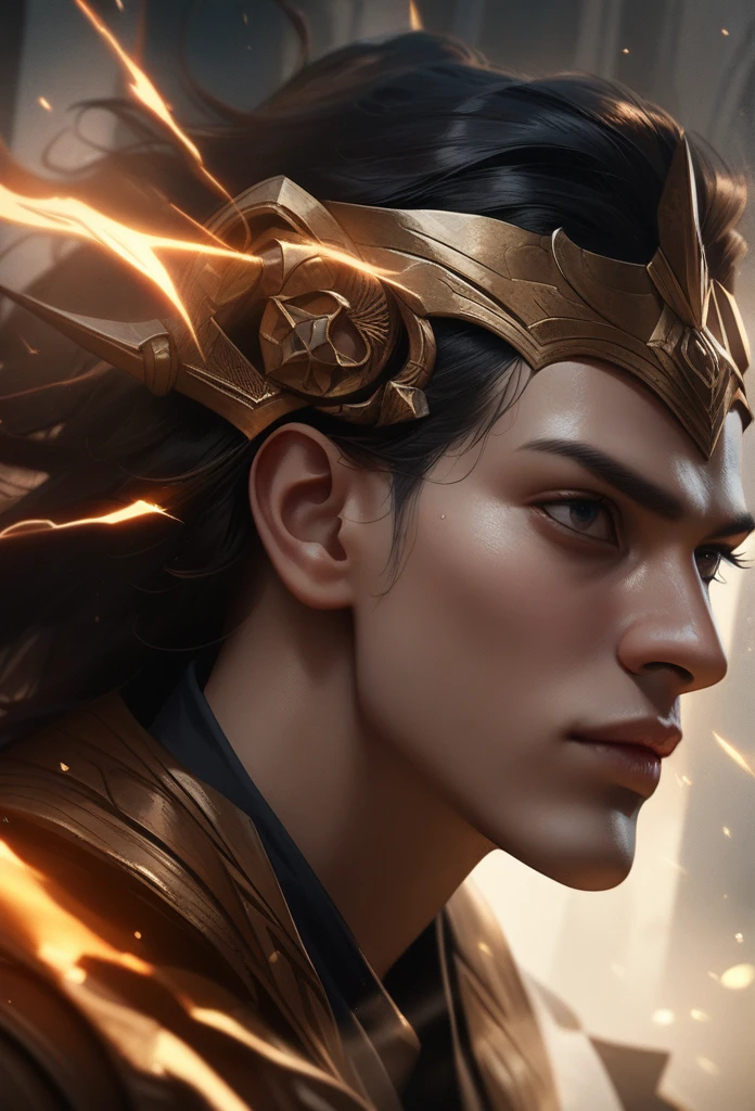 dislyte style, dislyte mobile game gods, asura dislyte style, wrath god, detailed portrait, detailed eyes,, extremely detailed face and skin, epic fantasy, intricate details, rich textures, cinematic lighting, dramatic atmosphere, powerful energy, dynamic pose, dramatic chiaroscuro lighting, moody colors, deep shadows, intense colors, muted tones, (best quality,4k,8k,highres,masterpiece:1.2),ultra-detailed,(realistic,photorealistic,photo-realistic:1.37)