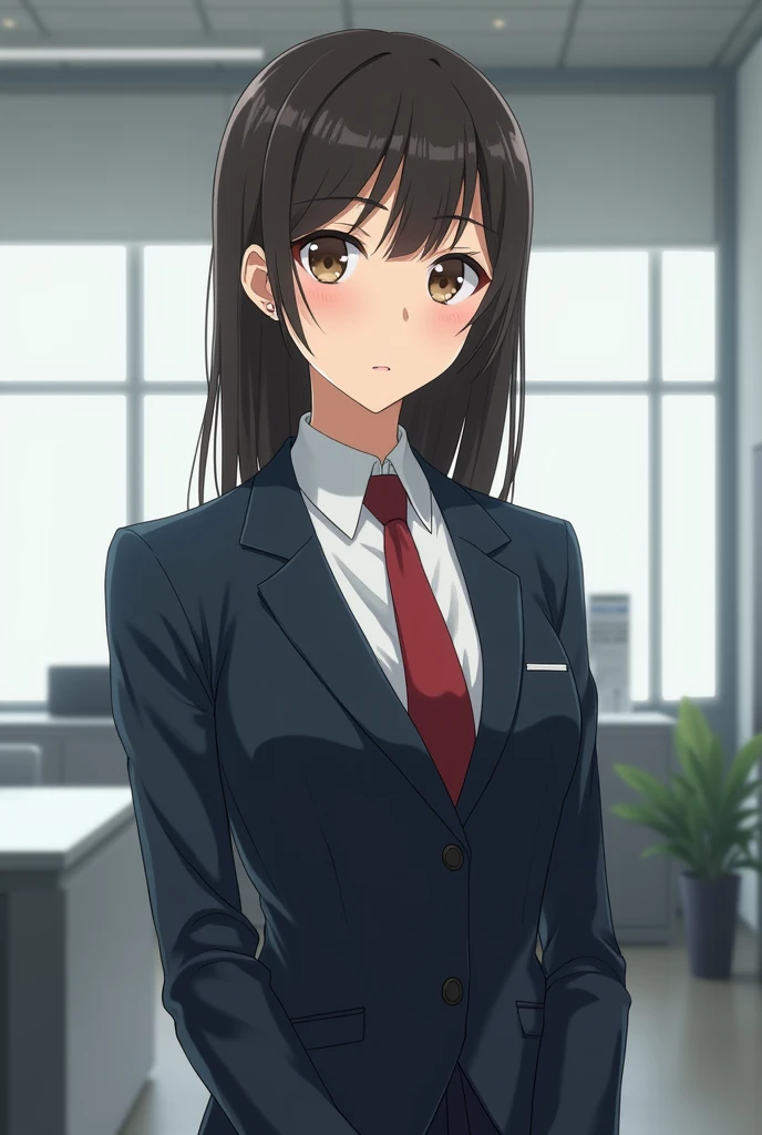 Good at work　uniform　　Japanese　cute　serious　anime
　