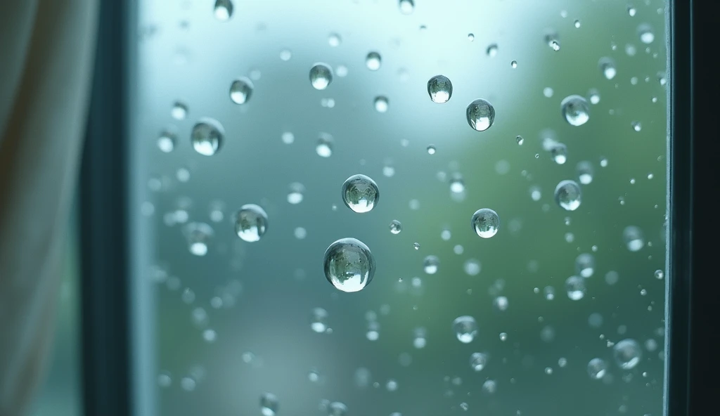 Raindrops dance upon the pane,
A pitter-patter, soft refrain animated