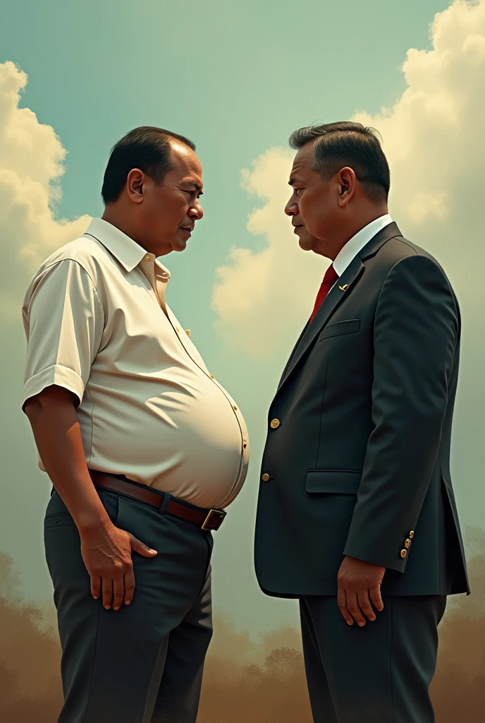 joko widodo pregnant and beside him is his husband prabowo subianto