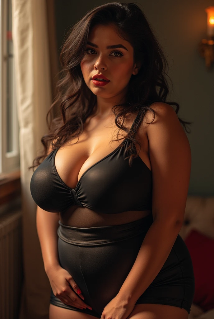 An woman, with a big Butt, big breasts using and anal plug