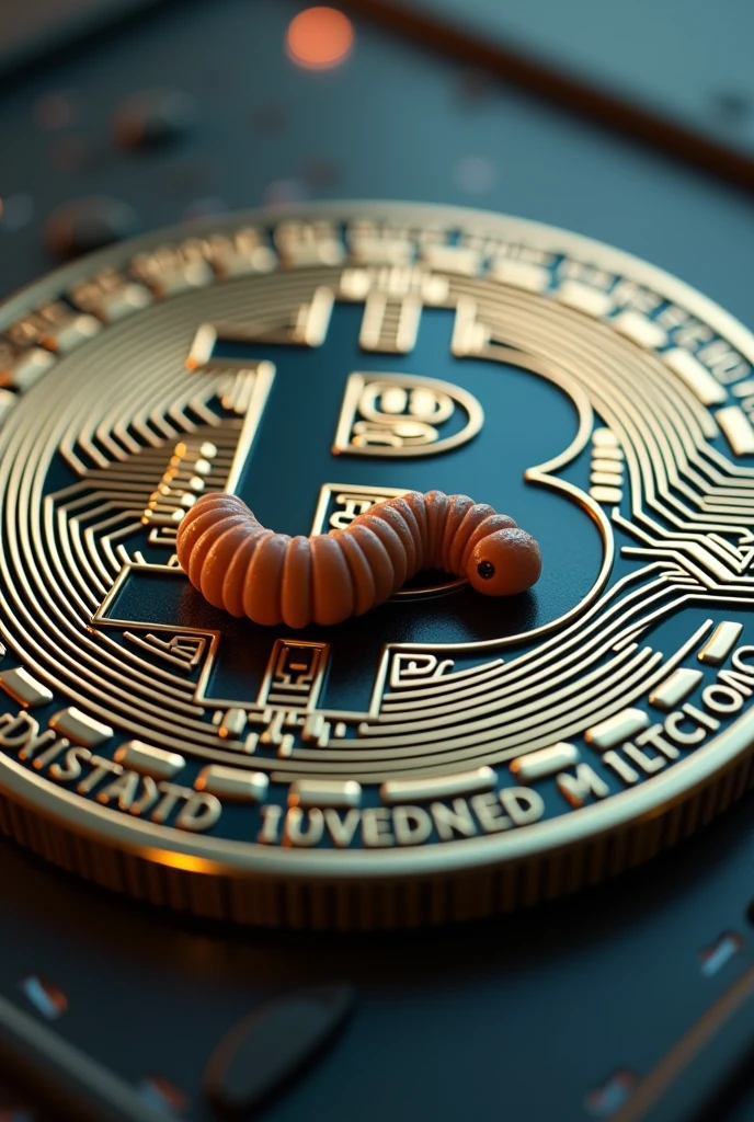Worm printed on Bitcoin