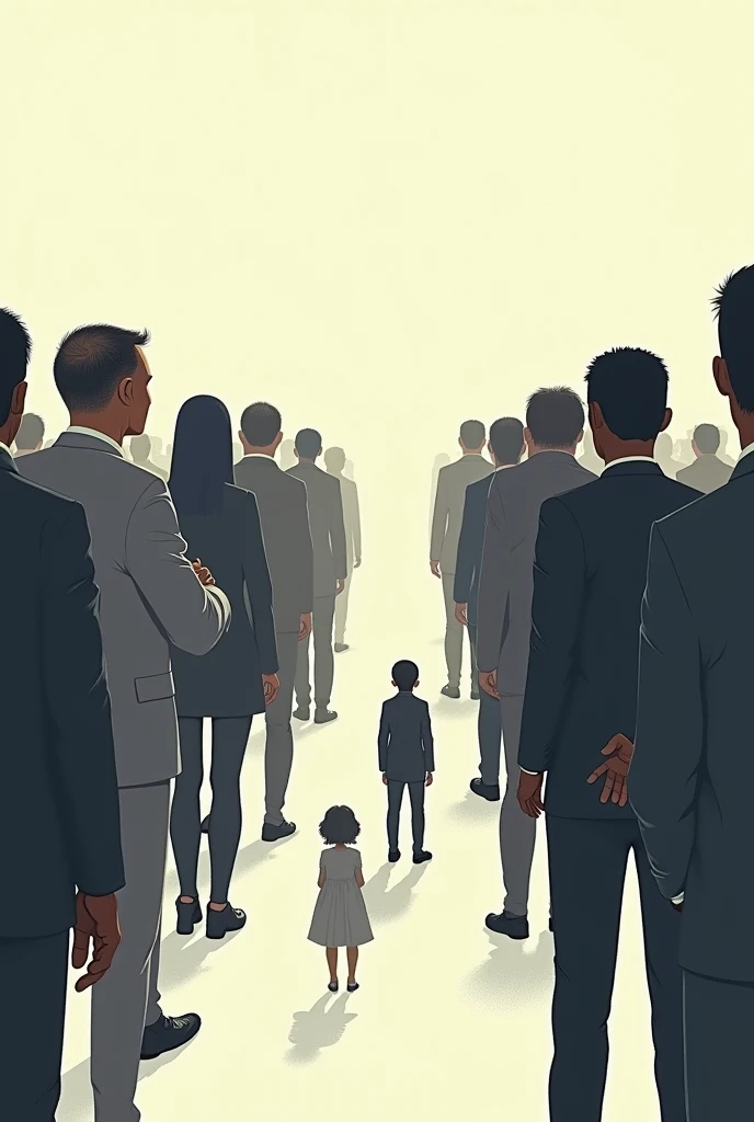 An easy-to-draw image of discrimination against social groups