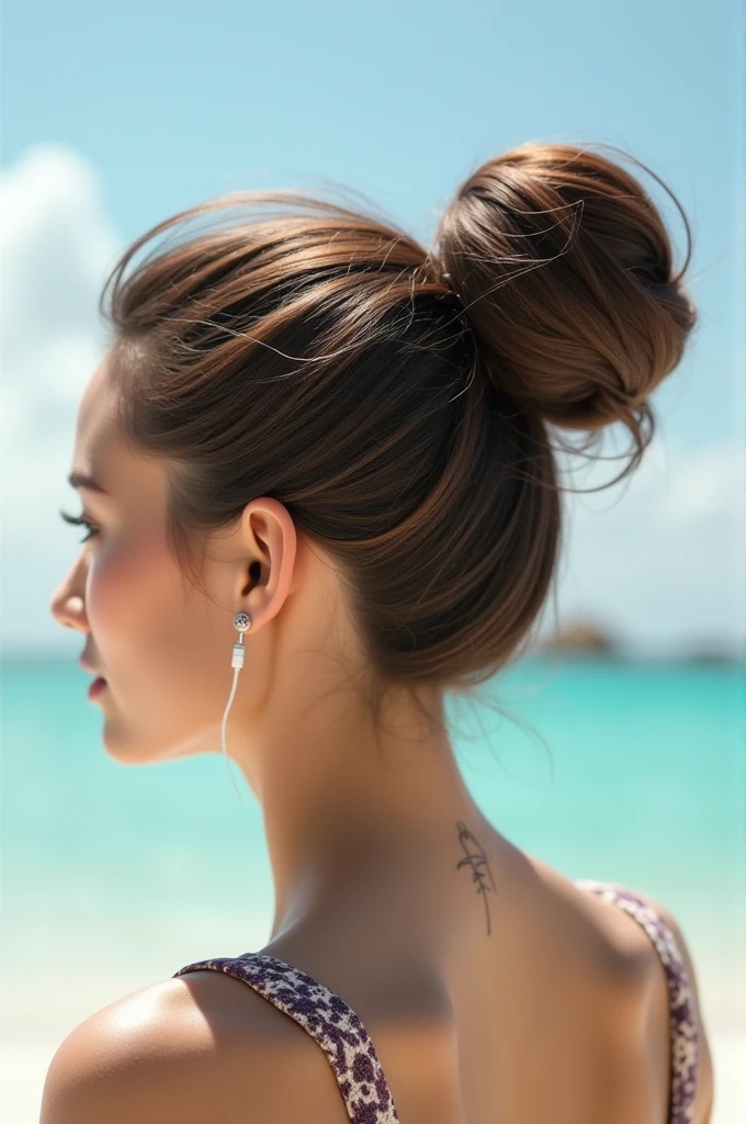 It's a bun (pimp) for hair, that is possible "knead" in such a way that it can become a dish, When stretched, it also allows you to connect it to your cell phone to charge it without any external source. (una powerbank) and in turn serves to measure.
Since it's a resort, I called it LOOP.