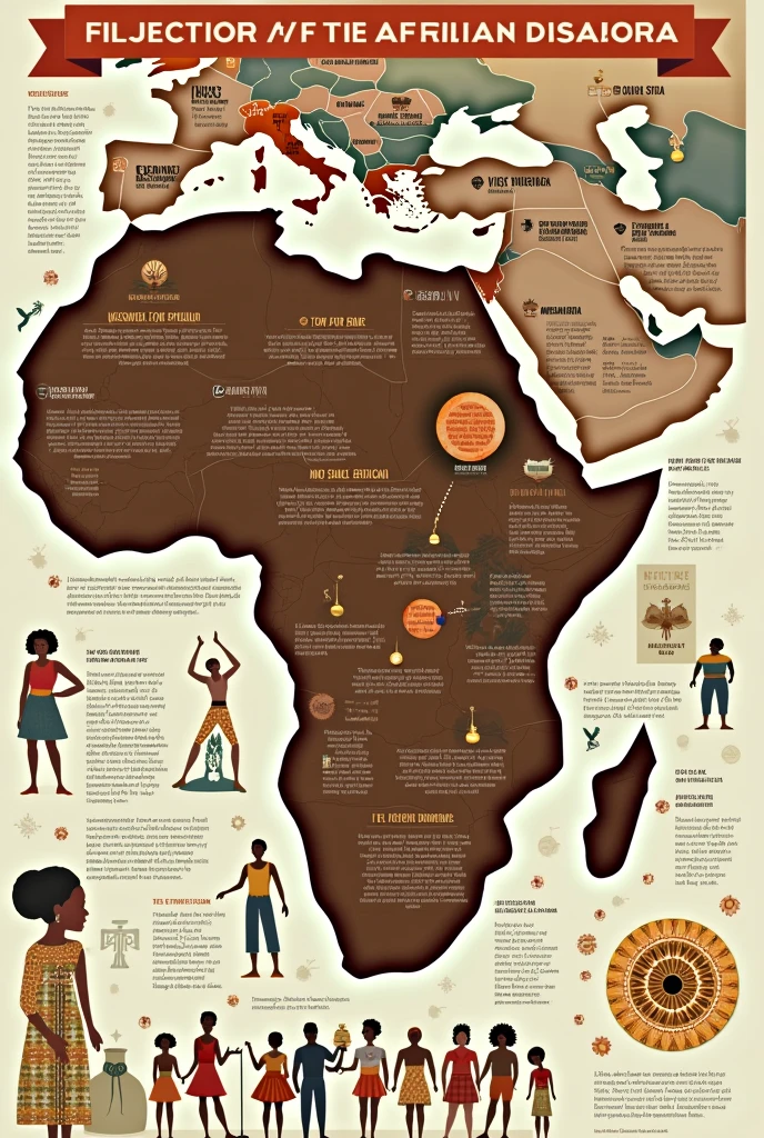 Make an infographic about the African diaspora