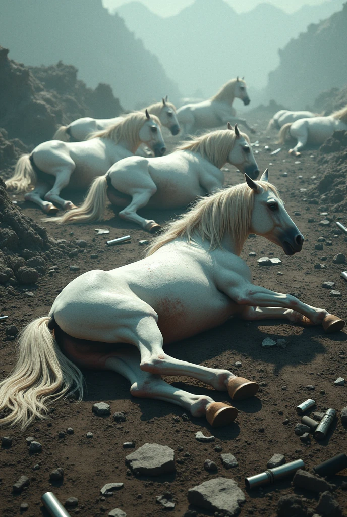 7 white horse in accident