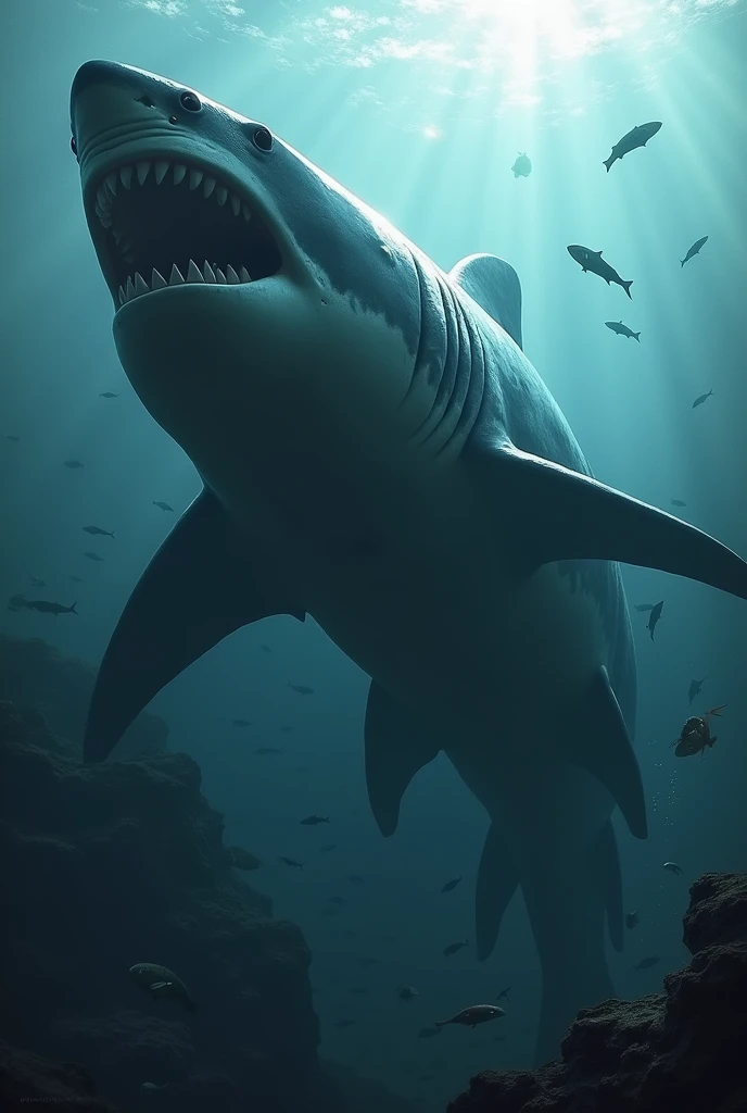 create images megalondon shark