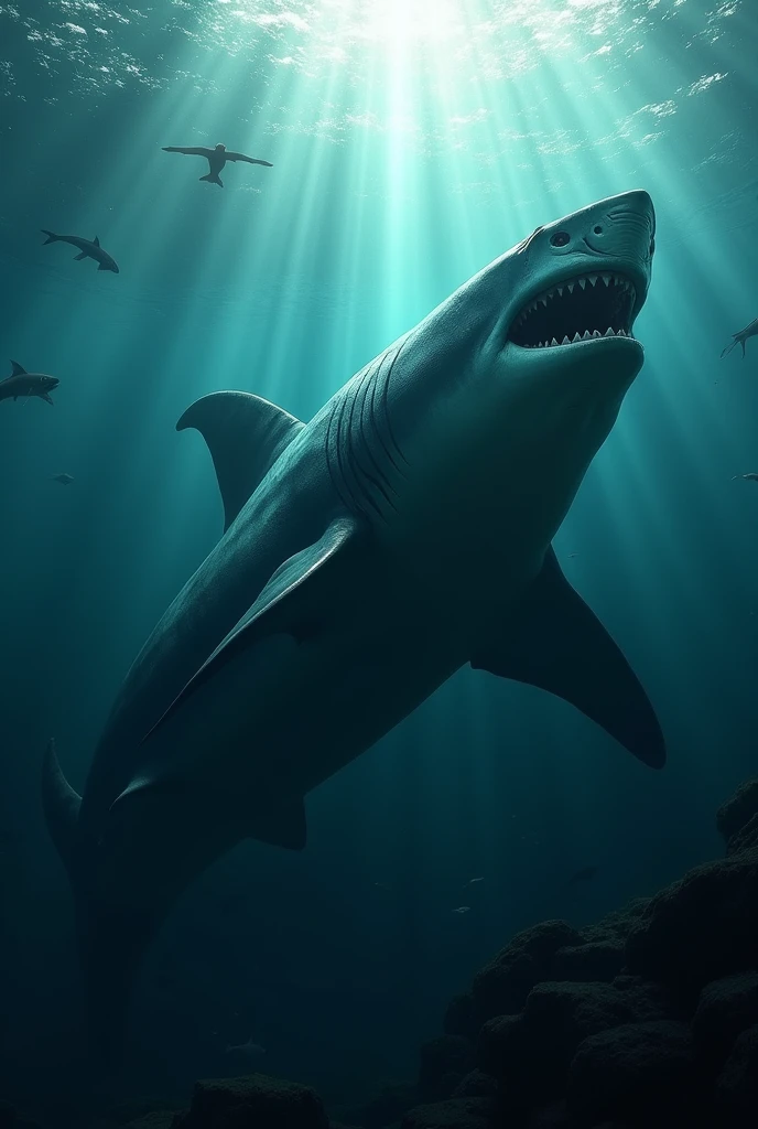 create images megalondon shark