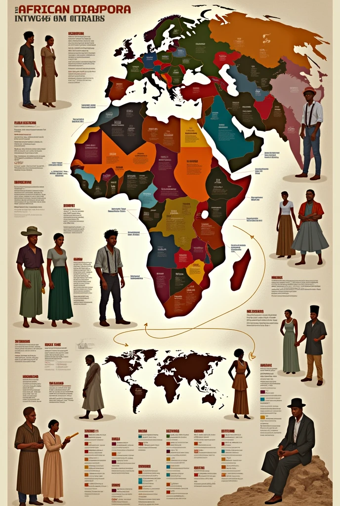 Make an infographic about the African diaspora 