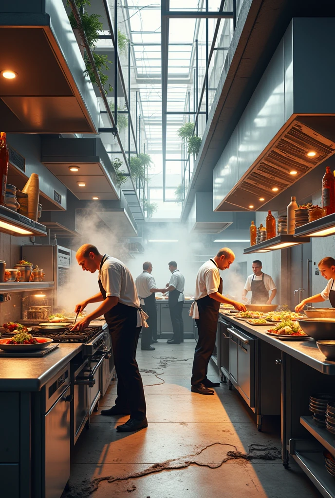 a renovation in the kitchen of a UAN during food handling