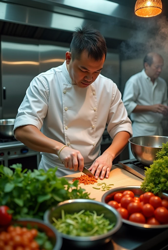 a work in the kitchen of a UAN during food handling