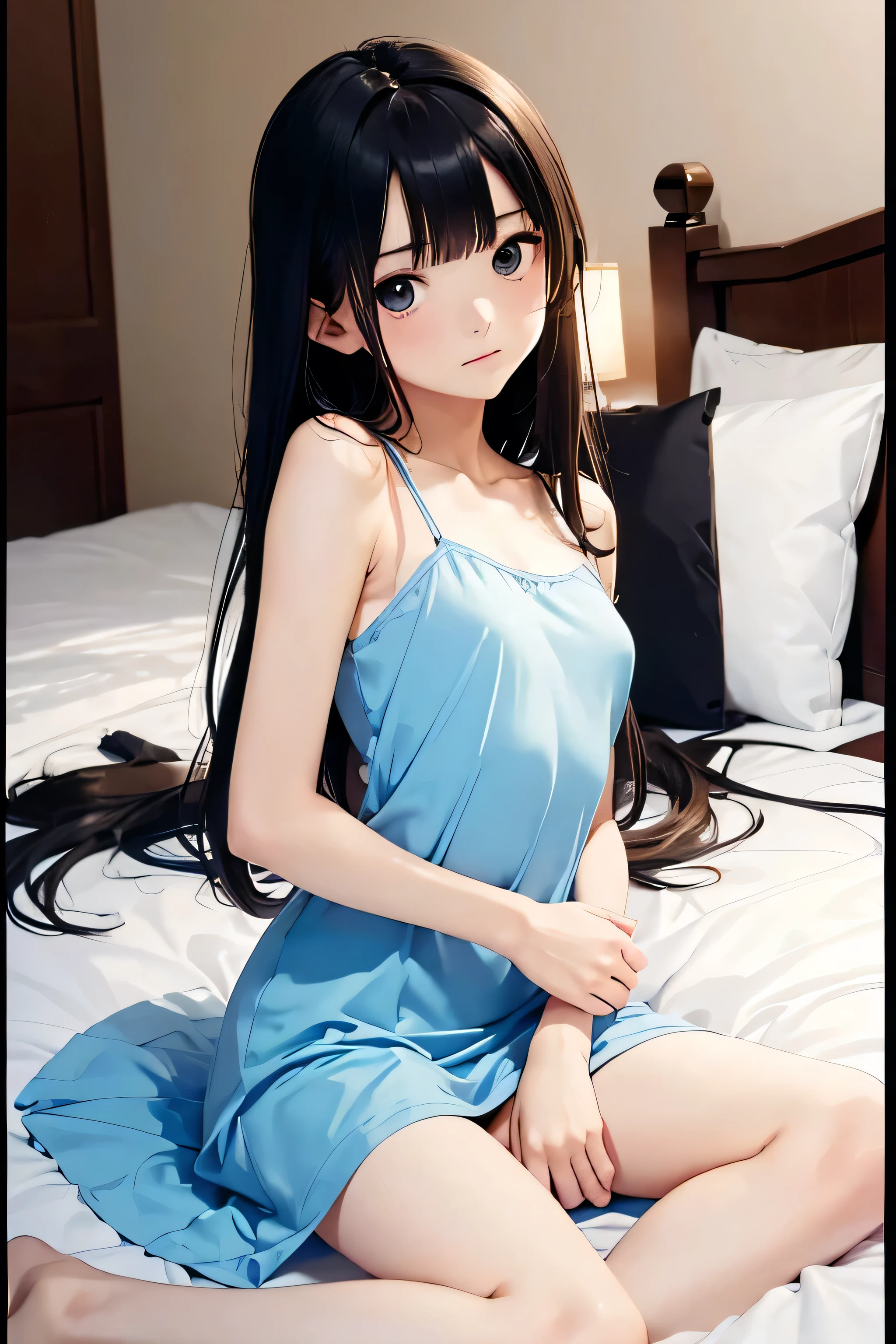 Top image quality、extra high resolution、(realphoto:1.4)、white pantie、See-through panties、Lace panties、Panty crotch seams、、Small pink ribbon on the front of panties、Panty stain、