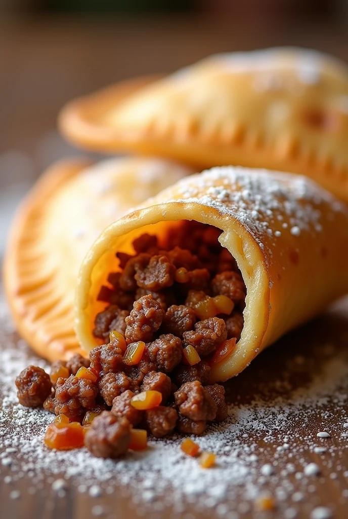 Advertising image of an Argentine meat empanada