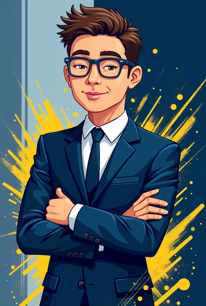 make a congratulatory banner for the sales promoter professional of our company sodine (or corporate) where our colors are predominantly big blue and white with details in egg yolk yellow