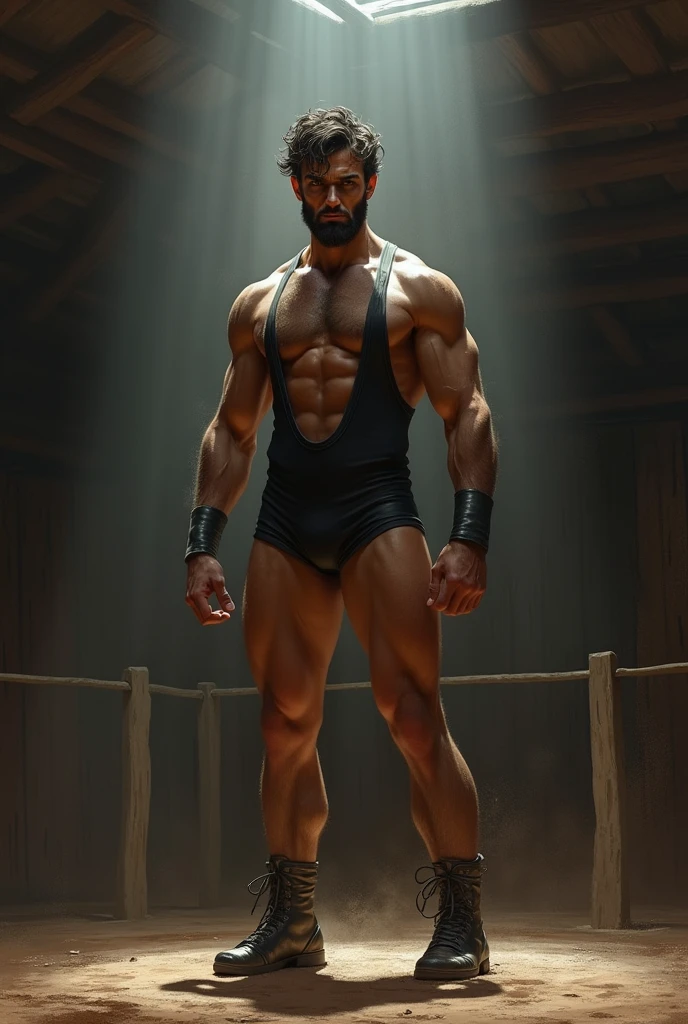 Abraham Lincoln in wrestling gear