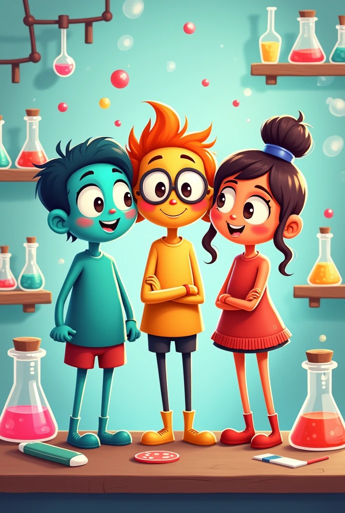 chemical symbols for 3 friends