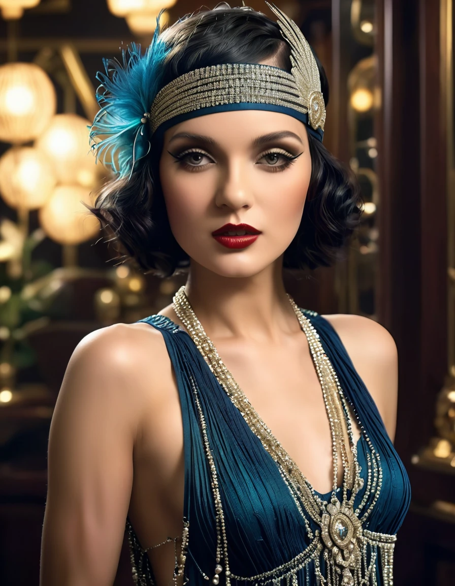 Create imaginative and amazing images demonstrating the style of ((Roaring 20s)), hyper realistic, 8k, vibrant colors, sharp crisp image