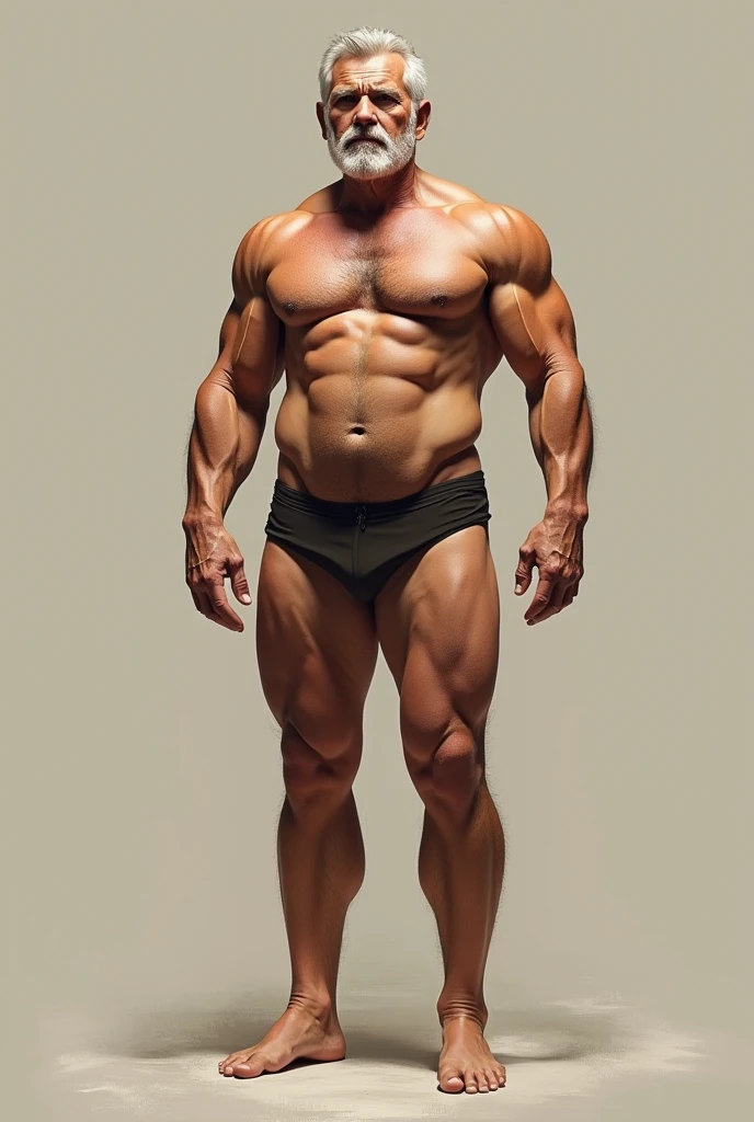 man naked adult, with life, Age 55 years
