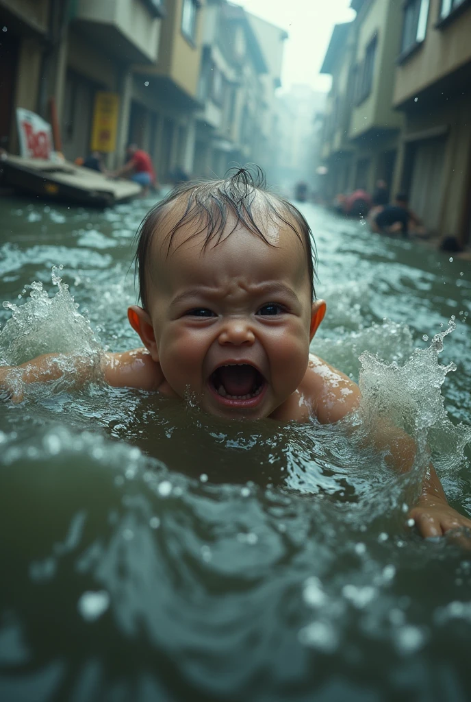 is drowning in flood water