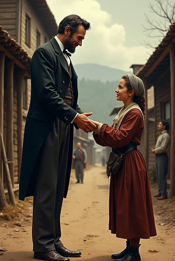 Abraham Lincoln giving help