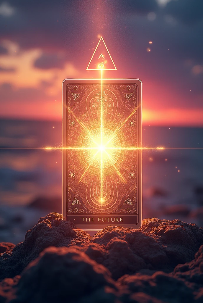 Images to generate: Thumbnail Design Elements:
- The background expresses the changing colors of the sky from sunset to sunrise.。Orange and pink sunset on the left、Purple and blue dawn sky on the right。
- A tarot card is open in the center.、Depicts a strong light shining from the card。The light radiates from the center、Used as a symbol of the future。
- Tarot cards have zodiac symbols and mystical patterns。
- Add effects that give the impression of the passage of time and the movement of fate to the entire image。
Text Elements:
- Main text: 「Fate begins to move!」
- Configuration: Displayed large on the top of the tarot card。
- Font: Powerful、A slightly mysterious font。
- Color: In white or gold、To emphasize the light。
- Subtext: 「2024、Final Quarter Future Predictions」
- Configuration: Bottom of the image、Displayed in the space below the card。
- Font: A smaller, more legible font than the main text。
- Color: White or pale blue、To harmonize with the color of the dawn sky。
Size and Layout:
- Landscape thumbnail size(16:9. Ratio)。
-