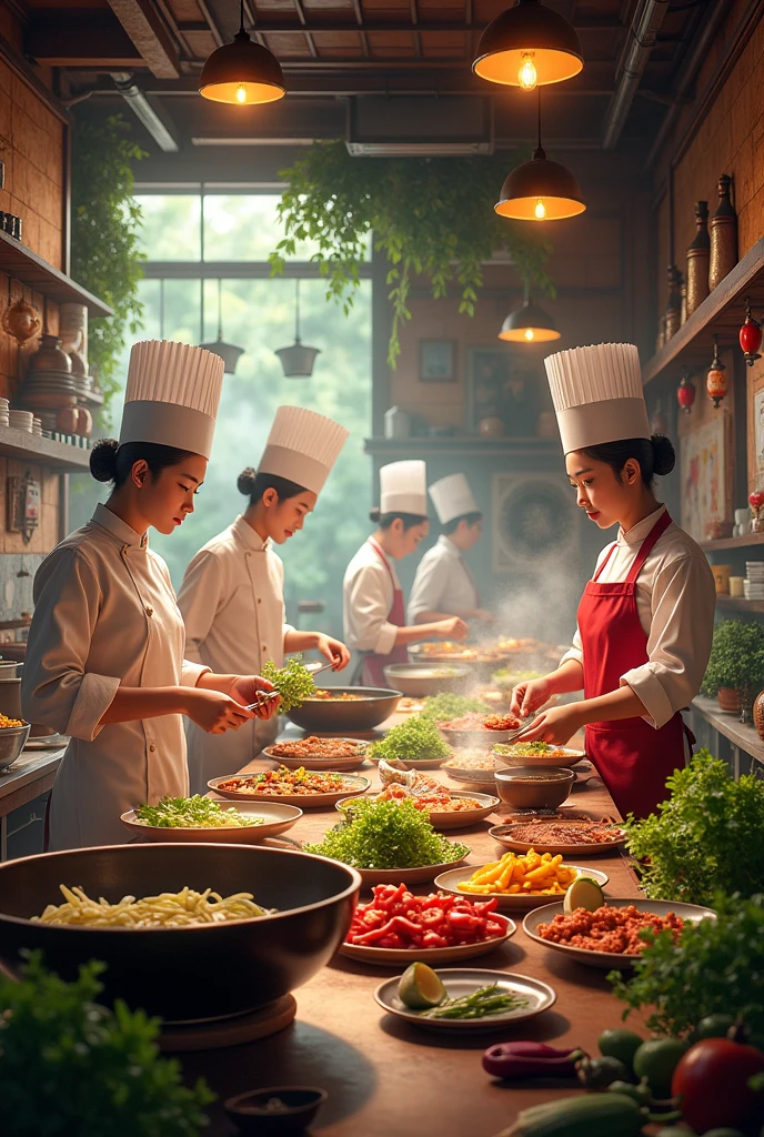 work near a UAN kitchen during food handling