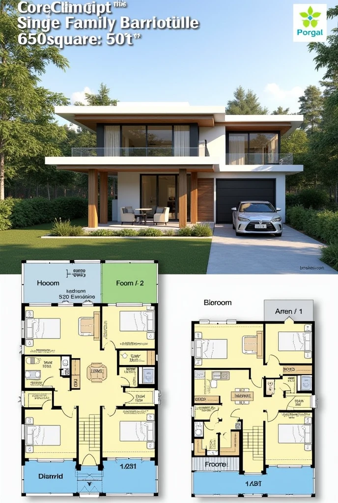Make a house design in size 25*50
