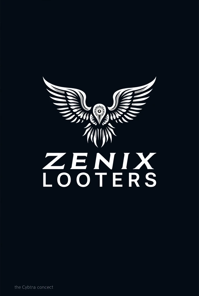 Create a logo with Money and a Cypto Currency  with texted 'ZENIX LOOTERS'