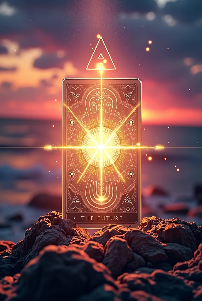 Images to generate: Thumbnail Design Elements:
- The background expresses the changing colors of the sky from sunset to sunrise.。Orange and pink sunset on the left、Purple and blue dawn sky on the right。
- A tarot card is open in the center.、Depicts a strong light shining from the card。The light radiates from the center、Used as a symbol of the future。
- Tarot cards have zodiac symbols and mystical patterns。
- Add effects that give the impression of the passage of time and the movement of fate to the entire image。
Text Elements:
- Main text: 「Fate begins to move!」
- Configuration: Displayed large on the top of the tarot card。
- Font: Powerful、A slightly mysterious font。
- Color: In white or gold、To emphasize the light。
- Subtext: 「2024、Final Quarter Future Predictions」
- Configuration: Bottom of the image、Displayed in the space below the card。
- Font: A smaller, more legible font than the main text。
- Color: White or pale blue、To harmonize with the color of the dawn sky。
Size and Layout:
- Landscape thumbnail size(16:9. Ratio)。
-