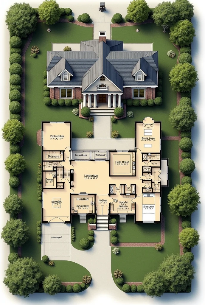 Make a house plan in size 25*5050