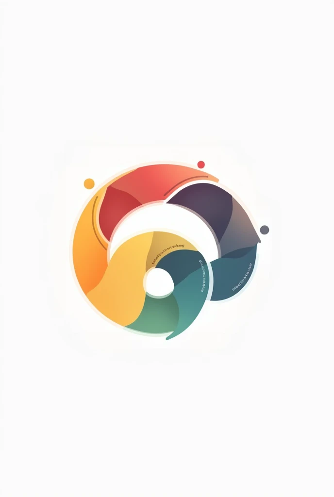Create a logo with a white background for "Different synergy" with a focus on integration and synergy. Uses soft, interlocking shapes, as Lemniscate, circles or spirals, to represent collaboration and joint growth. The color palette should be varied, highlighting the inclusion and wealth that each autistic and disabled individual brings. Embed text "Different synergy" with a creative font