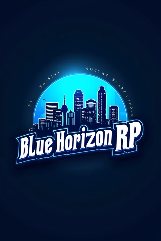 Create a logo with name "Blue Horizon RP " in pt br make something more attractive for samp rp city logo