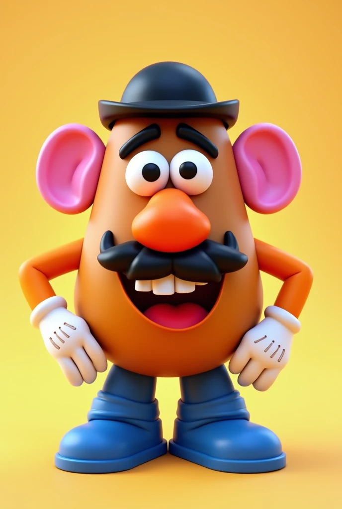 mr potato head from toy story with no beard and more brighter