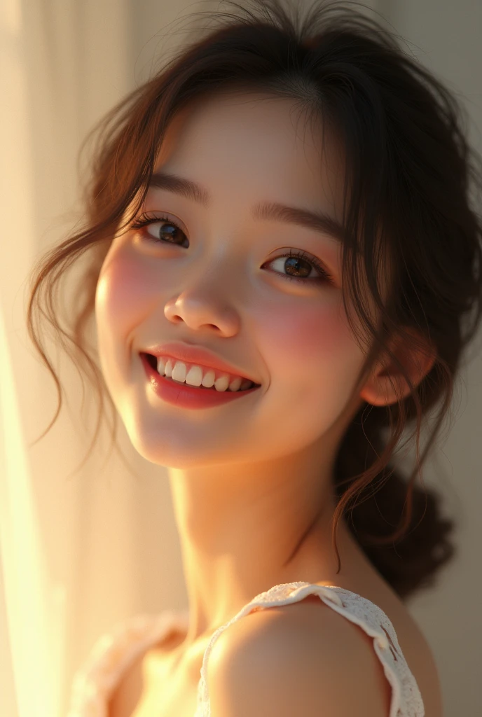 Beautiful woman smile